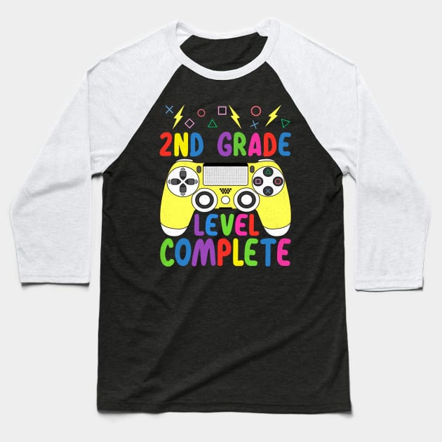 2nd Grade Level Complete Funny Gamer Shirt Last Day of School 2020 Graduation Baseball T-Shirt by FONSbually